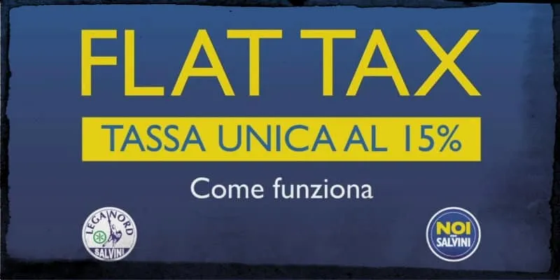 Grafica divulgativa sulla flat tax al 15 per cento